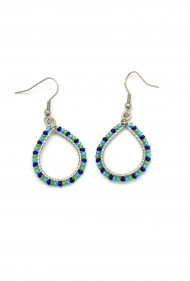 Bead & Wire Teardrop Earrings